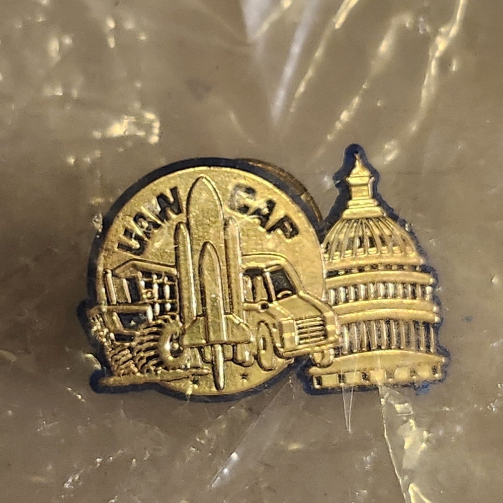 Vintage UAW CAP Lapel Pin United Auto Workers Union